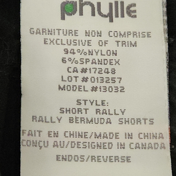 CHLOROPHYLLE rally bermudas shorts stretch black size 6 - Picture 6 of 11